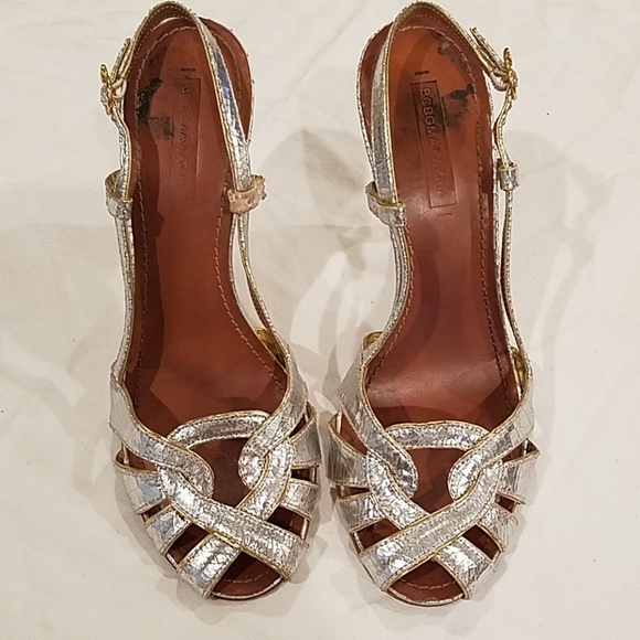 BCBGMAXAZRIA silver heels size 10 - Picture 3 of 8